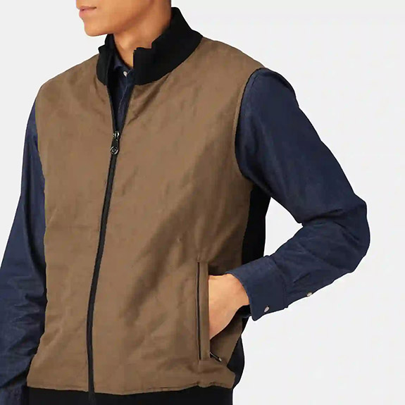 Alcantara Vest Navy LESS WORRIES