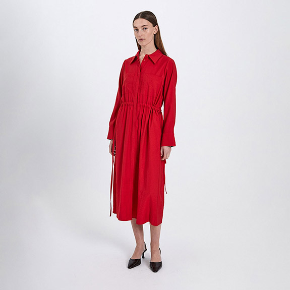 Bambo Shirt Dress Red NORR