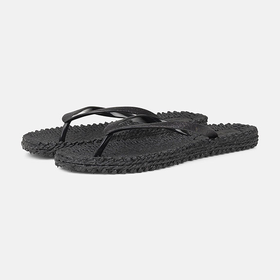 Flip Flop With Glitter Black