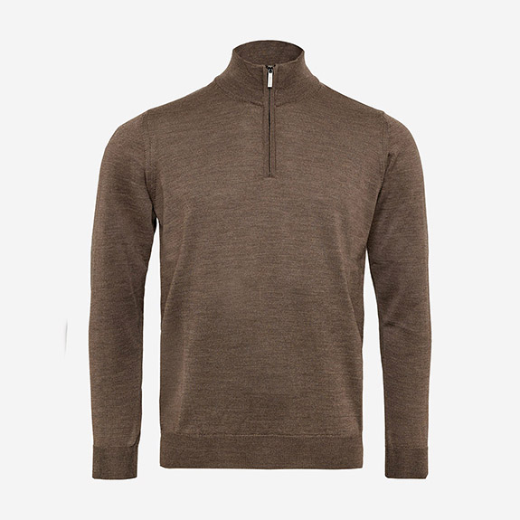 Ibro Merino Zip Brun SAND