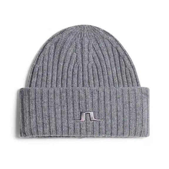 Jive Wool Beanie Mid Grey Melange J LINDEBERG