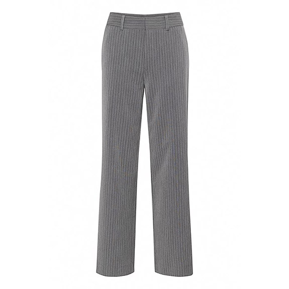 JoelleGZ mel. Grey pinstripe MW pants Gestuz