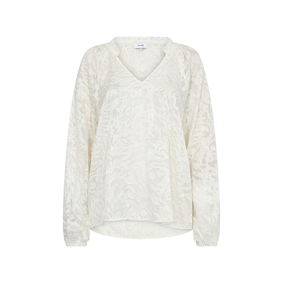 Jolanda 2 Jaquard Blus Offwhite LEVETE ROOM