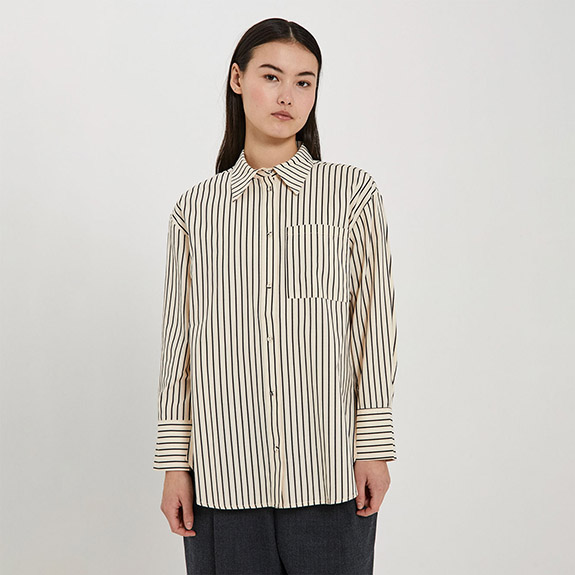 Linna LS shirt Black Stripe