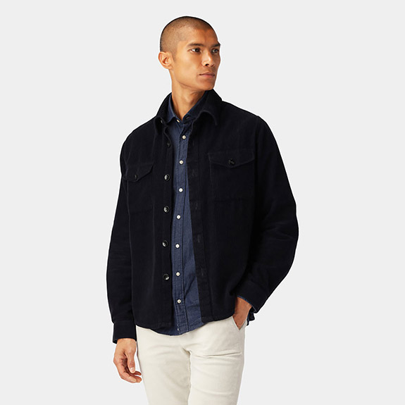 Overshirt Cord Navy LESS WORRIES