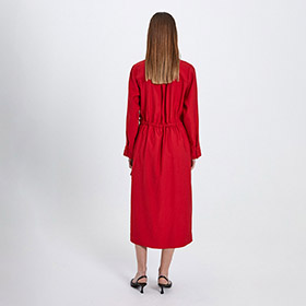 Bambo Shirt Dress Red NORR - bild 2