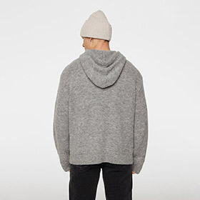 Broon Alpaca Blend Hoodie Grey J LINDEBERG - bild 2