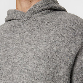 Broon Alpaca Blend Hoodie Grey J LINDEBERG - bild 3