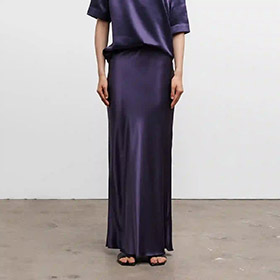 Hana long logo skirt Plum - bild 1