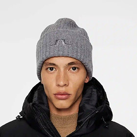 Jive Wool Beanie Mid Grey Melange J LINDEBERG - bild 2