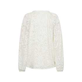 Jolanda 2 Jaquard Blus Offwhite LEVETE ROOM - bild 2