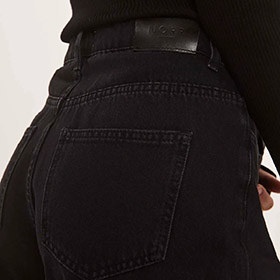 Kenzie relaxed belt jeans Black Washed - bild 1