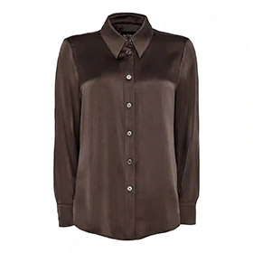 Latian N Matt Silk Blouse Brown SAND - bild 1