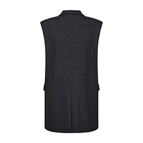 Tailor Long Waistcoat Grey Melange COPENHAGEN MUSE - bild 3